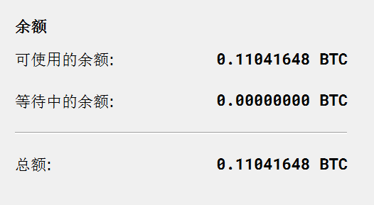 图片：比特币钱包余额